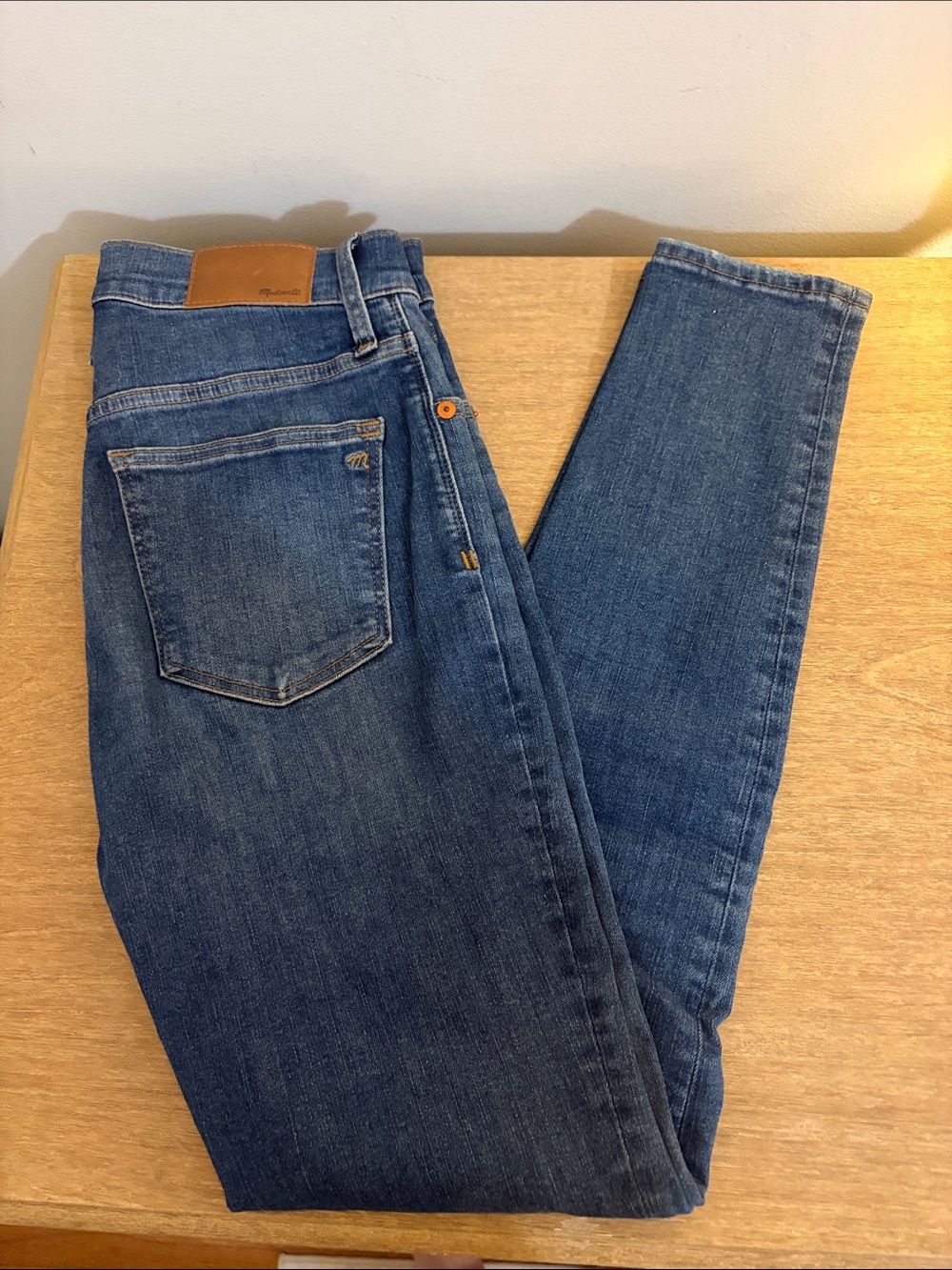 Madewell Medium Blue Mid-Rise Skinny Jeans